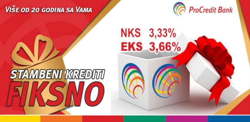 ProCredit Bank plasirala stambene kredite po nominalnoj kamatnoj stopi od 3,33%