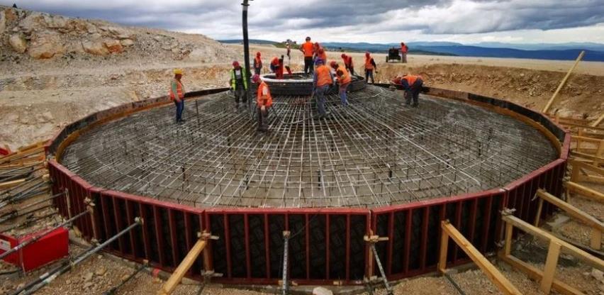 Betoniran prvi temelj za vjetroelektranu Podveležje (Foto)