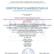 Institut za zaštitu zdravlja RS: Standardizovane analize hrane i vode