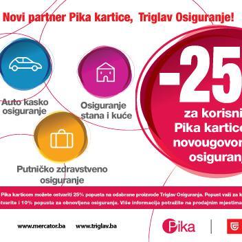 U projektu Pika kartice: Mercator BH i Triglav osiguranje