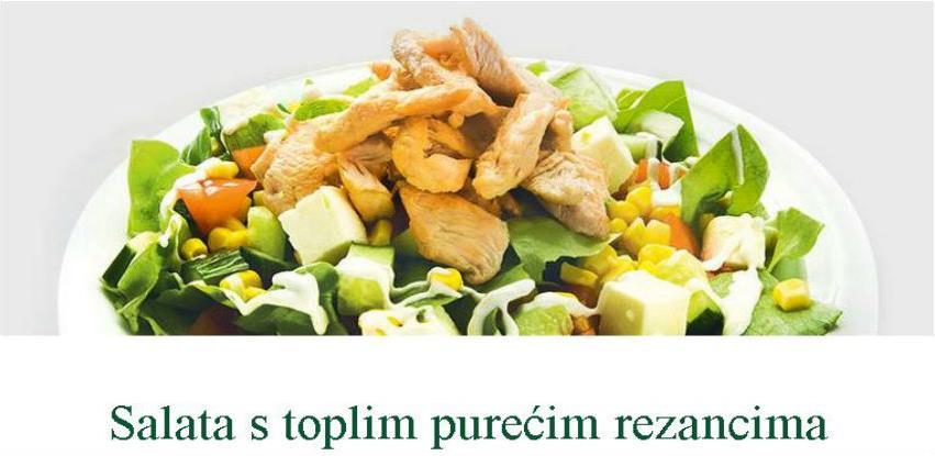 Salata s toplim purećim rezancima
