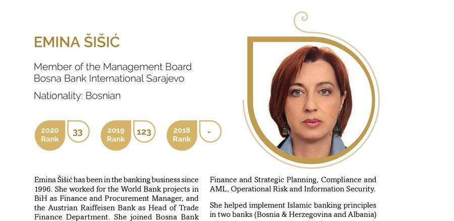 Priznanje za članicu Uprave Bosna Bank International d.d. Sarajevo