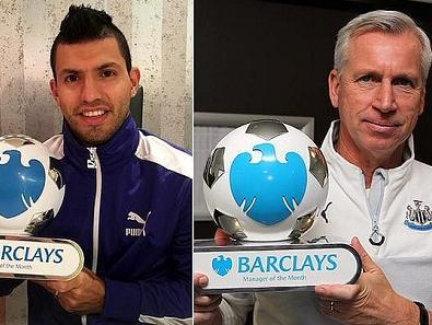Aguero igrač, Pardew trener mjeseca u Premiershipu