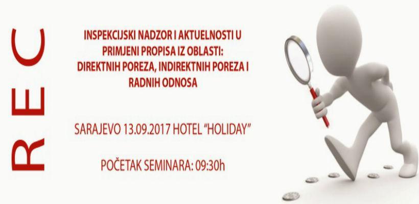REC seminar: Inspekcijski nadzor i aktuelnosti u primjeni propisa
