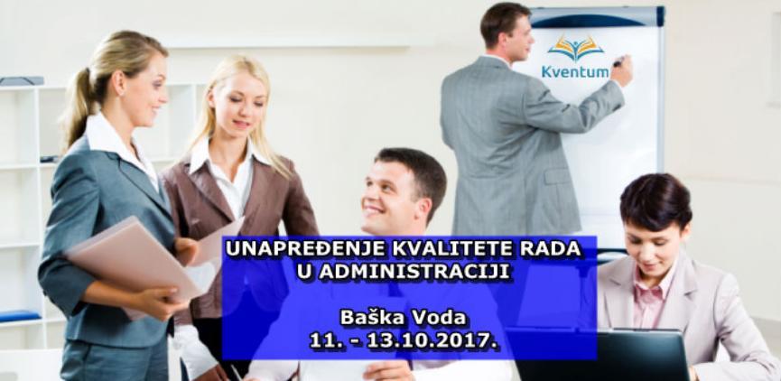 Kventum seminar: Unapređenje kvalitete rada u administraciji
