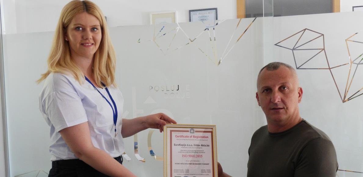 Akta.ba certifikovana prema ISO 9001:2015