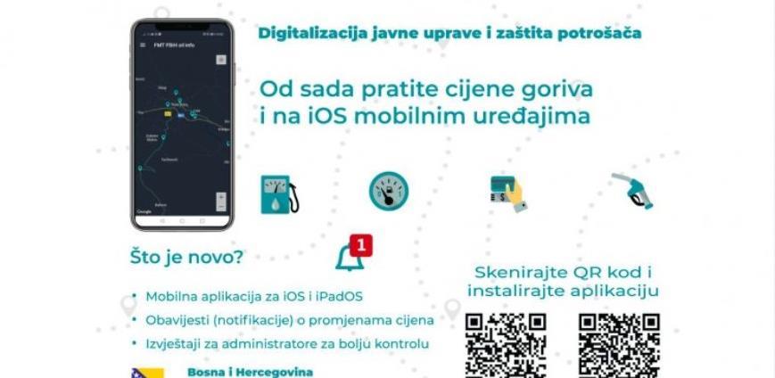 Aplikacija o cijenama goriva u FBiH dostupna i za iOS mobilne uređaje