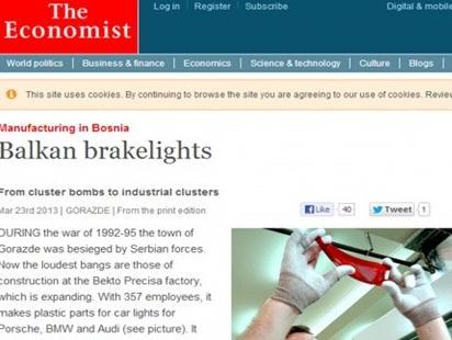 Ugledni The Economist objavio priču o ekonomskom uspjehu Goražda