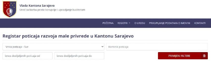 KS: Uspostavljeni registri za poticaje, sada je lako provjeriti ko je dobio i koliko