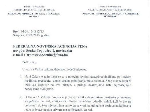 Pomutnja zbog intervjua: Ministar greškom potpisao odgovore