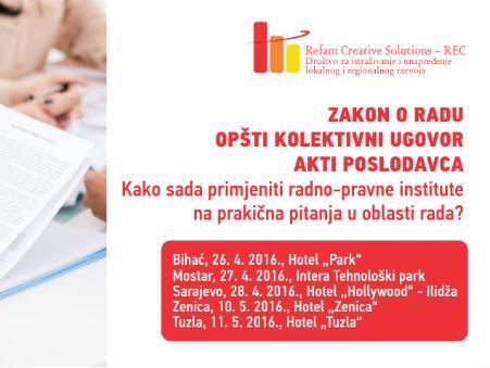 REC seminar: Zakon o radu - opšti kolektivni ugovor - akti poslodavca