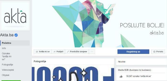 Facebook verifikovao Akta.ba portal