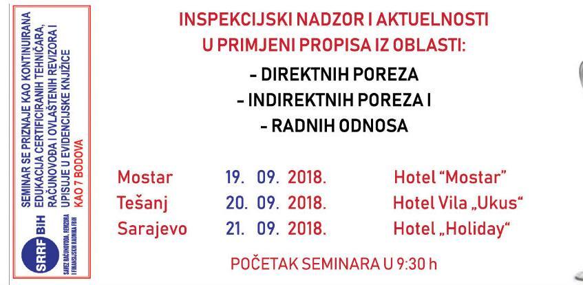REC seminar: Inspekcijski nadzor i aktuelnosti u primjeni propisa