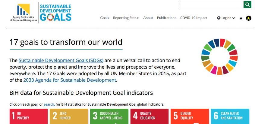 U funkciji zvanični portal indikatora održivog razvoja BiH
