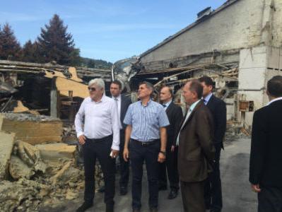 Uprava Wiener osiguranja obišla zgarište i pogone tvornice "Krivaja"