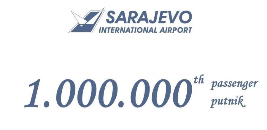 Kroz Međunarodni aerodrom Sarajevo prošao milioniti putnik u 2019. godini