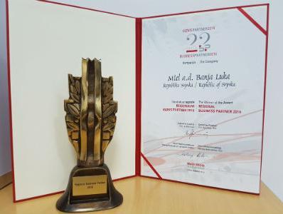 M:tel dobitnik regionalne nagrade Biznis Partner 2016