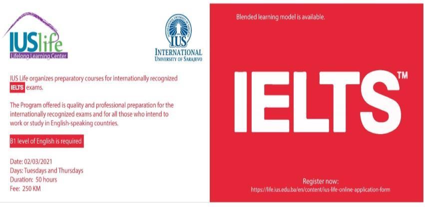 IUS Lifelong Learning Center organizes Blended Learning - IELTS Preparation Course