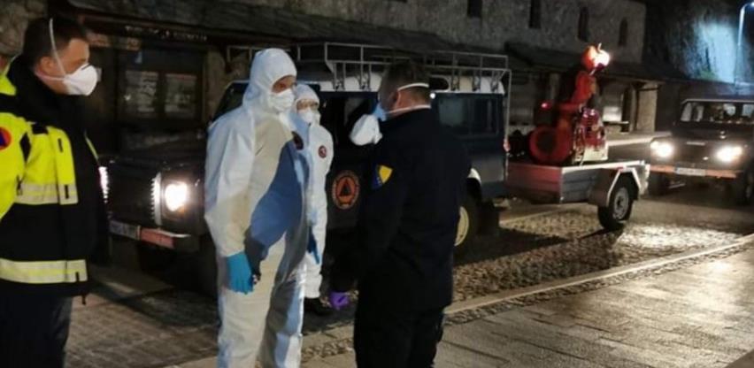 Počela sistematska dezinfekcija gradova u FBiH, prvo dezinfikovan Konjic (Video)