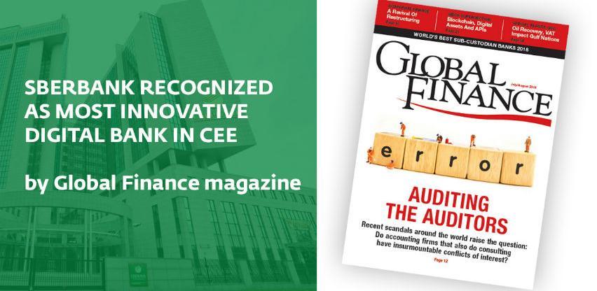 Global Finance proglasio Sberbank najinovativnijom digitalnom bankom u CIE