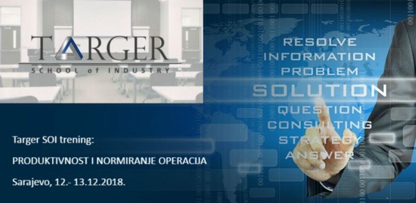 Targer School of Industry trening: Produktivnost i normiranje operacija