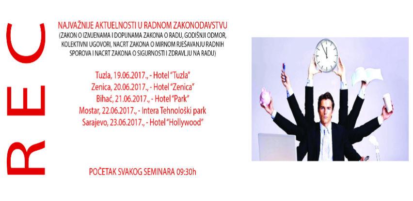 REC seminar: Najvažnije aktuelnosti u radnom zakonodavstvu