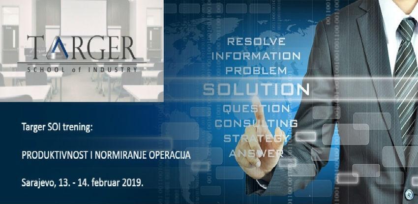 Targer School of Industry trening: Produktivnost i normiranje operacija