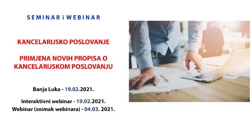 REC seminar: Primjena novih propisa o kancelarijskom poslovanju