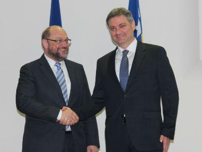 Schulz u BiH: EP i EU želi što prije jaku BiH u evropskim institucijama