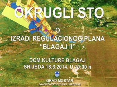 Okrugli stol o izradi Regulacionog plana Blagaj II