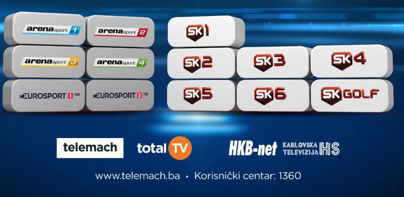 Arena Sport kanali postali su dijelom Telemach programske sheme