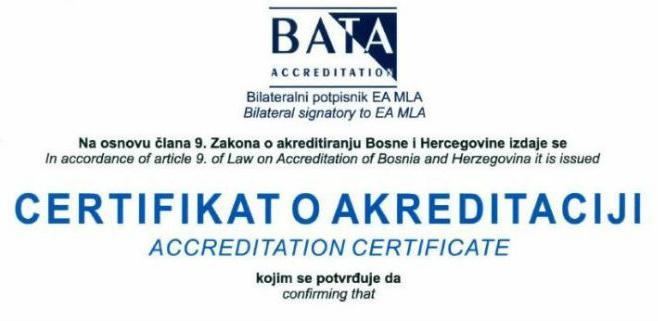 Laboratoriju INZ-a uručen certifikat o akreditaciji