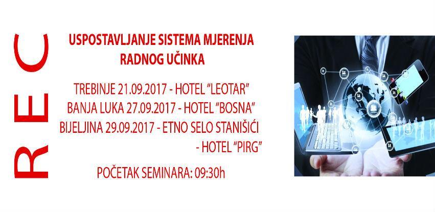 REC seminar: Uspostavljanje sistema mjerenja radnog učinka