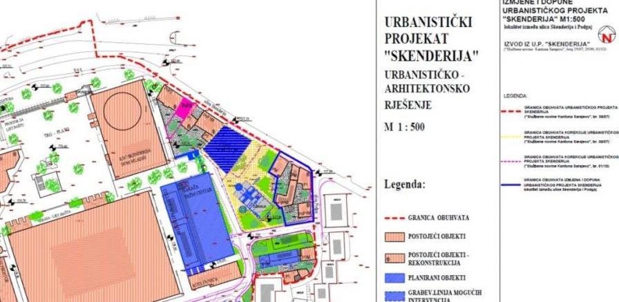 Otkazana javna rasprava o Nacrtu izmjena Urbanističkog projekta 'Skenderija'
