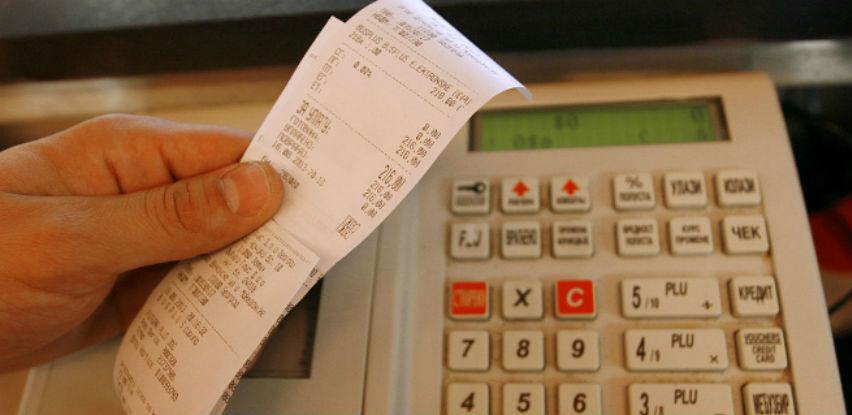Kazne za neizdavanje fiskalnih računa manje, ali i dalje do 20.000 KM