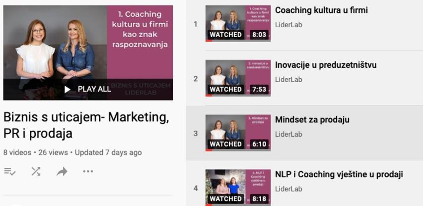 Završen YouTube serijal "Biznis s uticajem" - Marketing, PR i prodaja