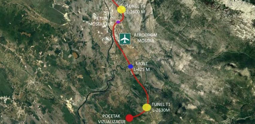 Objavljen tender za izradu glavnog projekta dionice Mostar jug - Tunel Kvanj