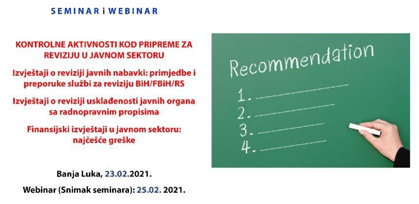 Kontrolne aktivnosti kod pripreme za reviziju u javnom sektoru