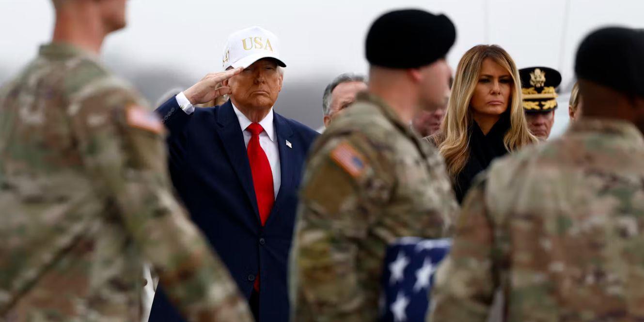 Trump salutes US soldiers