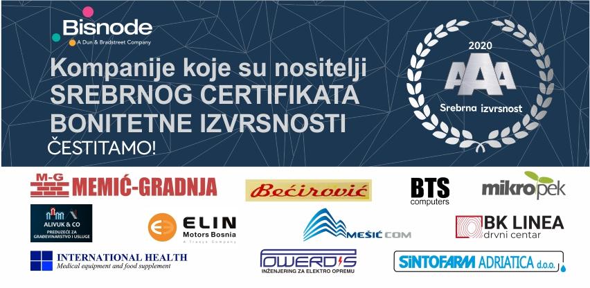 Bisnode certifikat bonitetne izvrsnosti - potvrda zdravog načina poslovanja