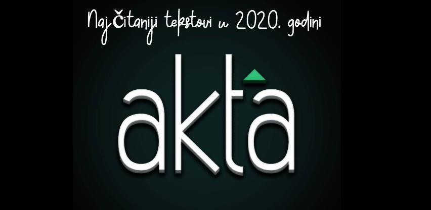 Ovo je top lista 10 najčitanijih naslova na Akta.ba u 2020. godini