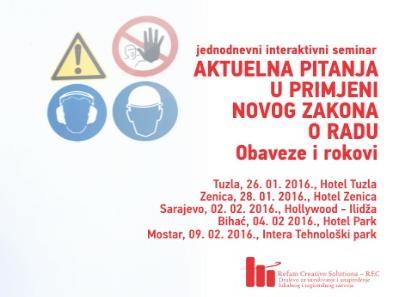 REC seminar: Aktuelna pitanja u primjeni novog Zakona o radu