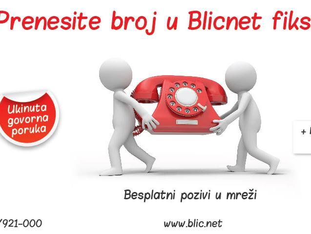 Ukinuta govorna poruka: Prenesi broj u Blicnet fiksnu mrežu
