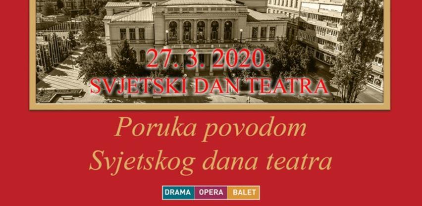 Svjetski dan teatra: Narodno pozorište Sarajevo emituje prigodan online program