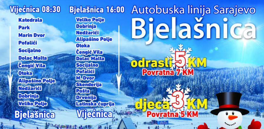 Autobusom Centrotransa na Bjelašnicu