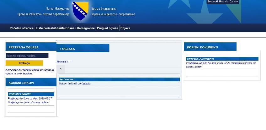 Implementacija novog carinskog portala
