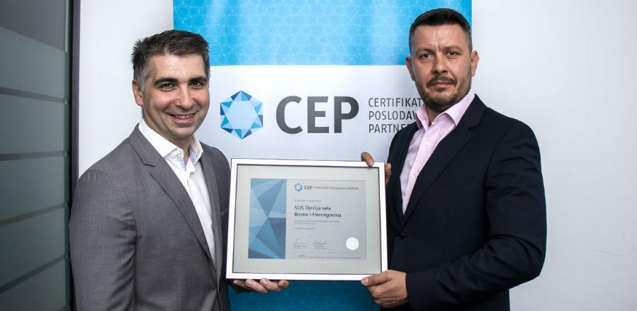 SOS Dječija sela BiH i ove godine dobitnik certifikata Poslodavac Partner