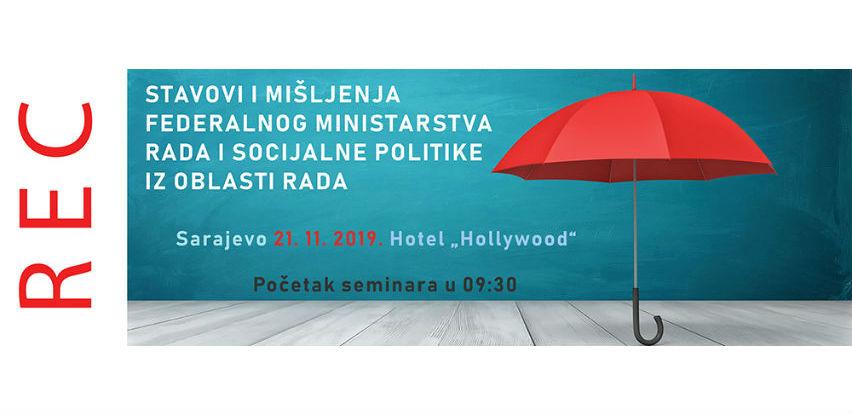 REC seminar: Stavovi i mišljenja ministarstva iz oblasti rada