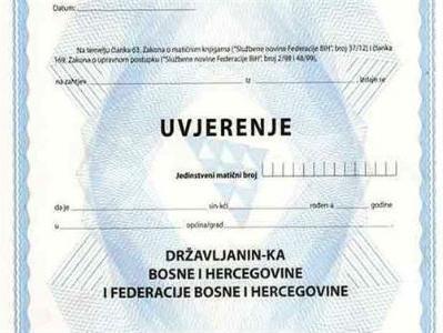 Zakon o državljanstvu Federacije BiH uskoro stupa na snagu