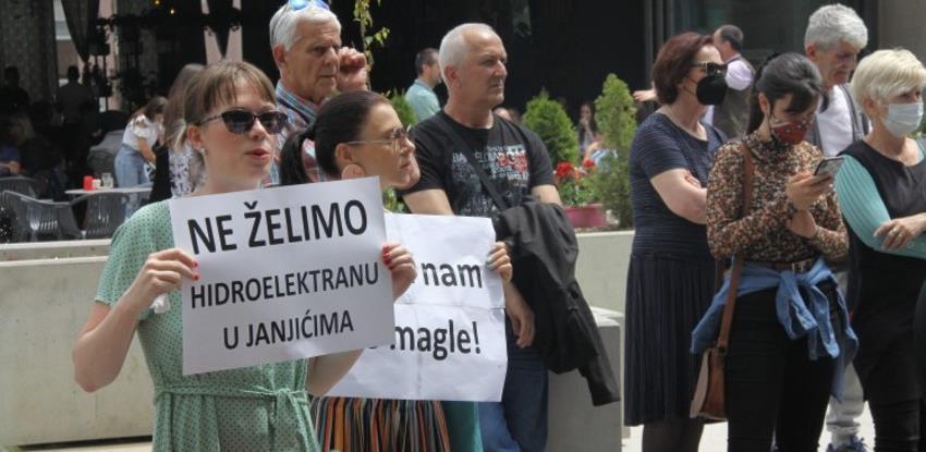 Ekološki aktivisti u Zenici protestovali protiv gradnje HE Janjići